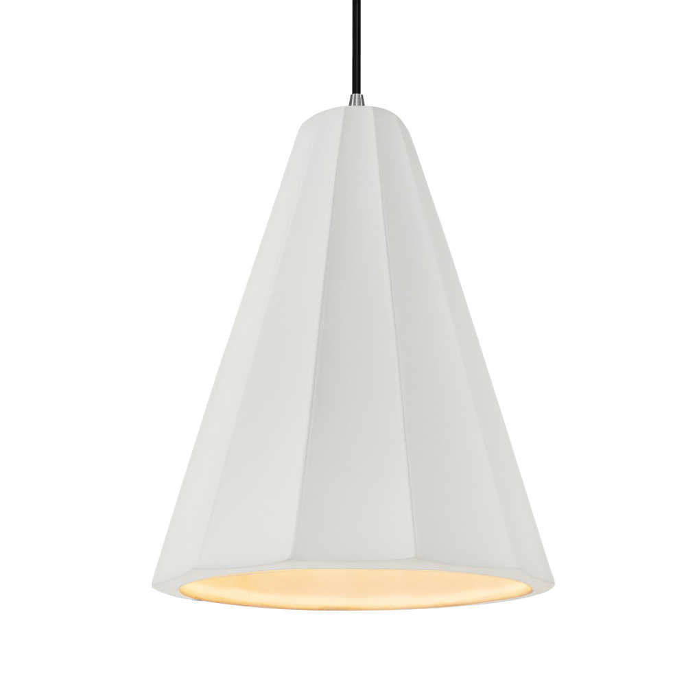 Tall Fluted 1-Light Pendant