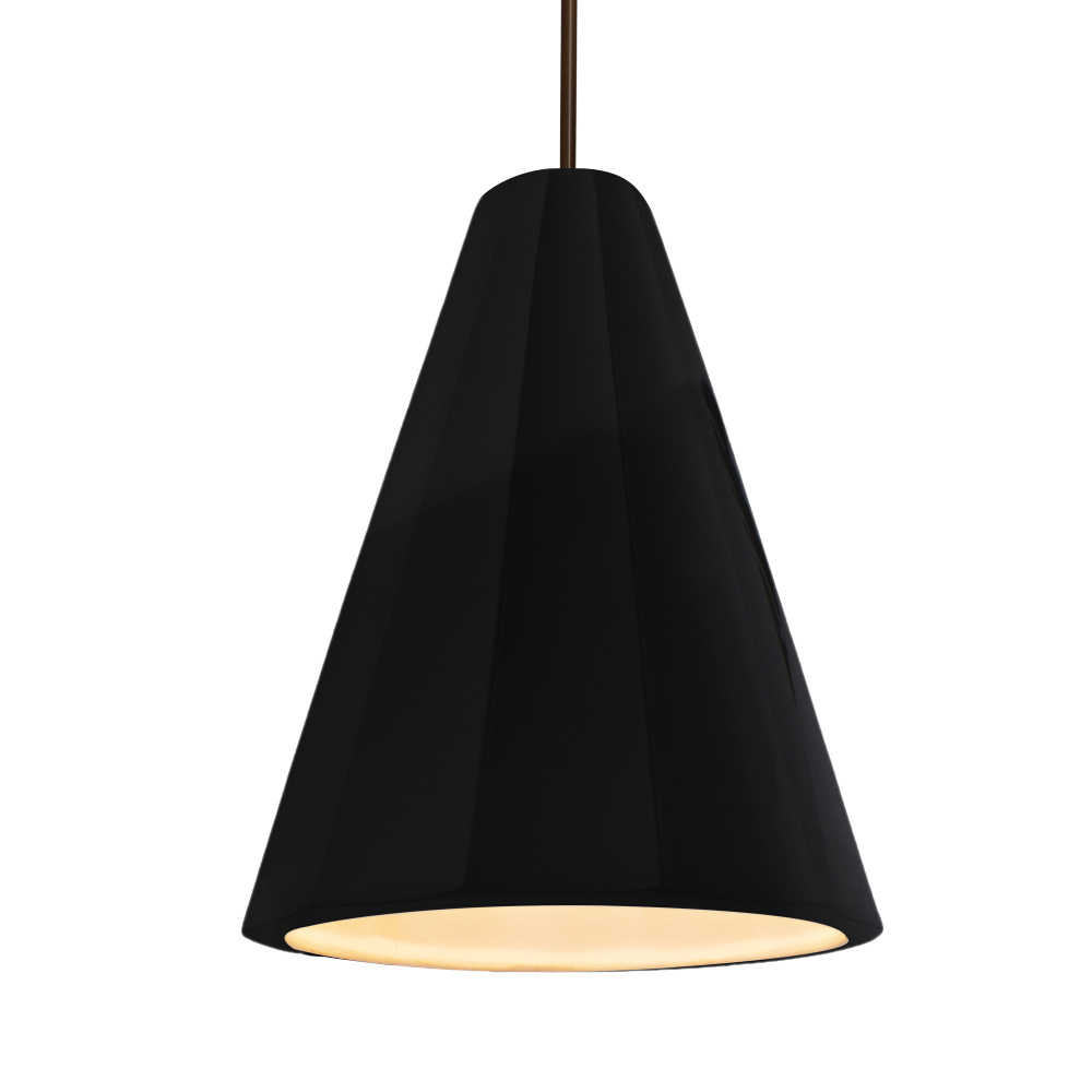 Tall Fluted LED 1-Light Pendant