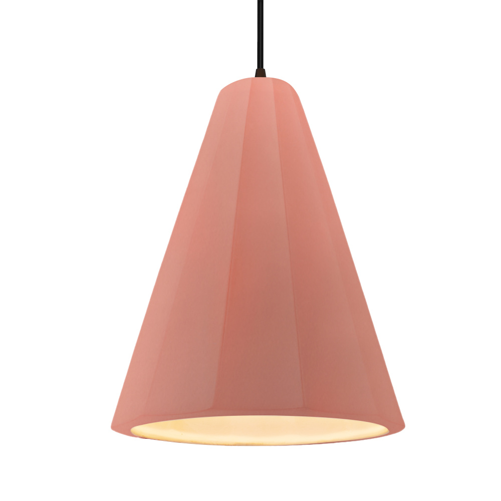 Tall Fluted LED 1-Light Pendant
