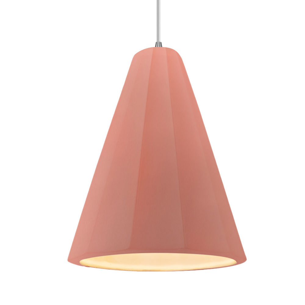 Tall Fluted LED 1-Light Pendant