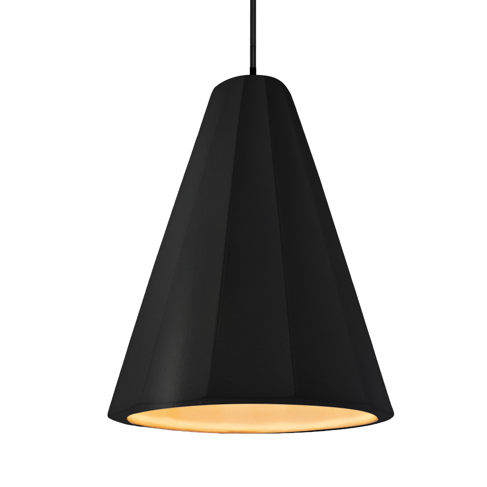 Tall Fluted LED 1-Light Pendant