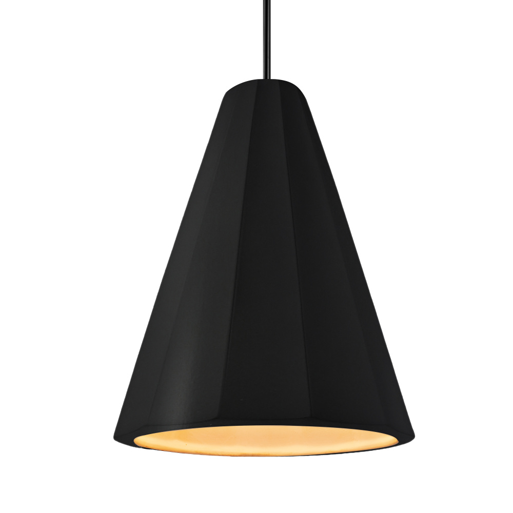 Tall Fluted LED 1-Light Pendant