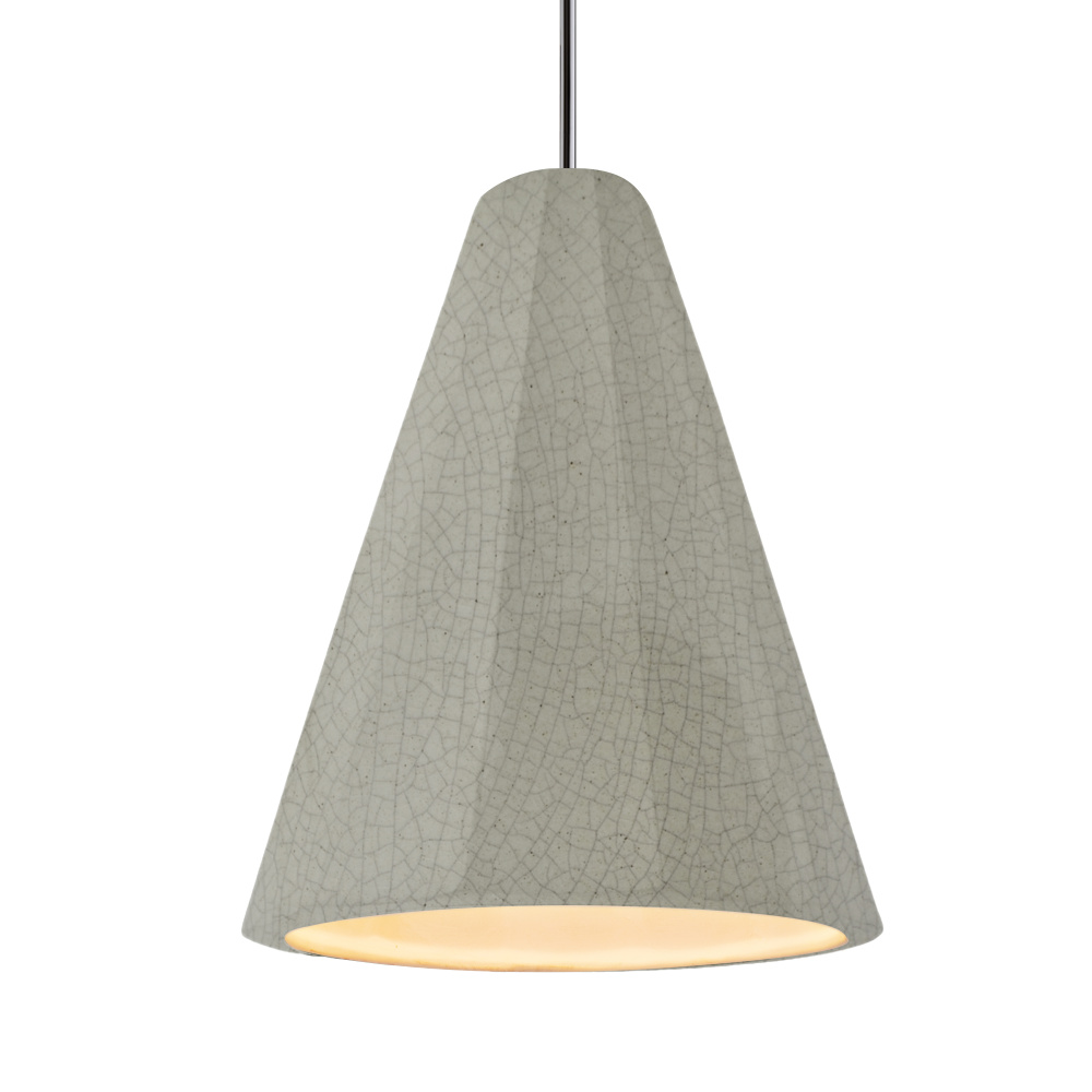 Tall Fluted LED 1-Light Pendant
