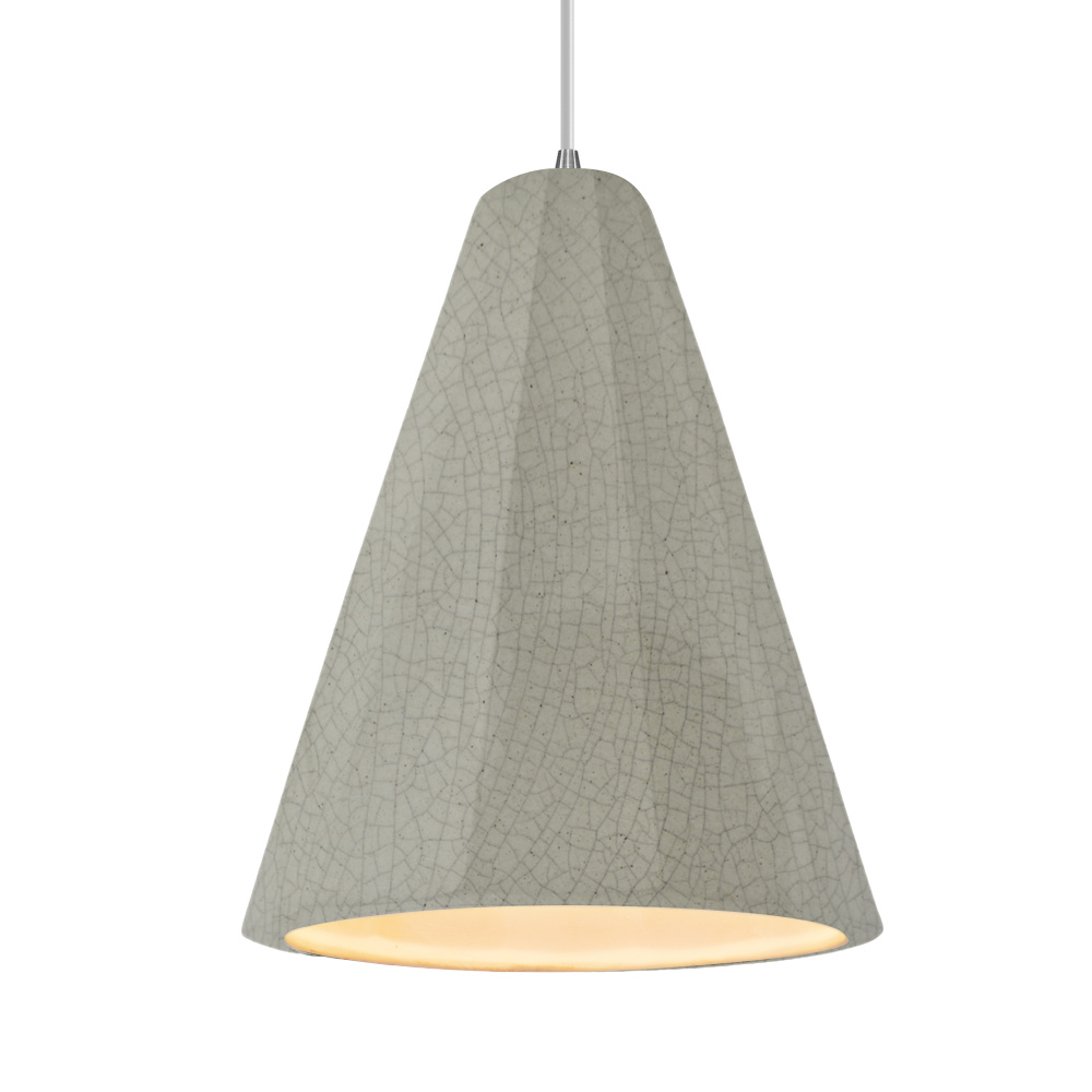 Tall Fluted LED 1-Light Pendant