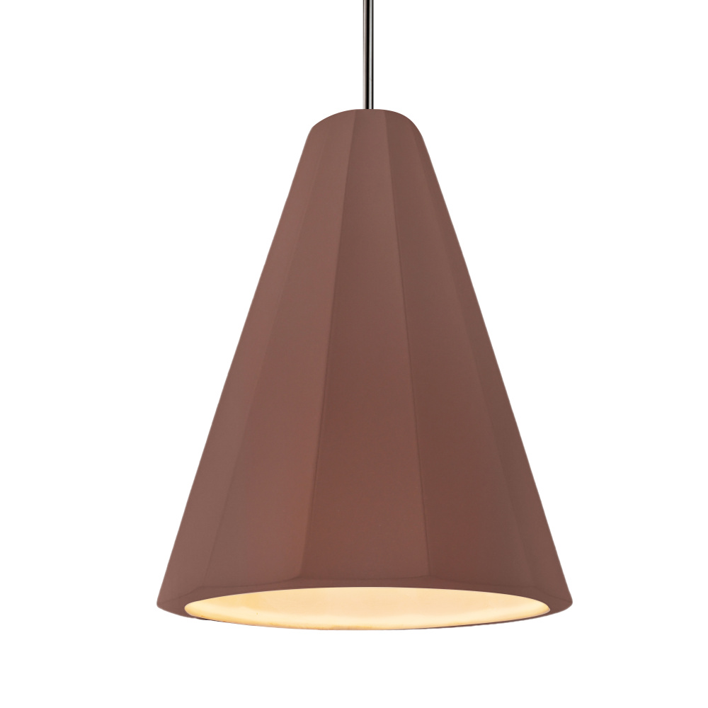 Tall Fluted LED 1-Light Pendant