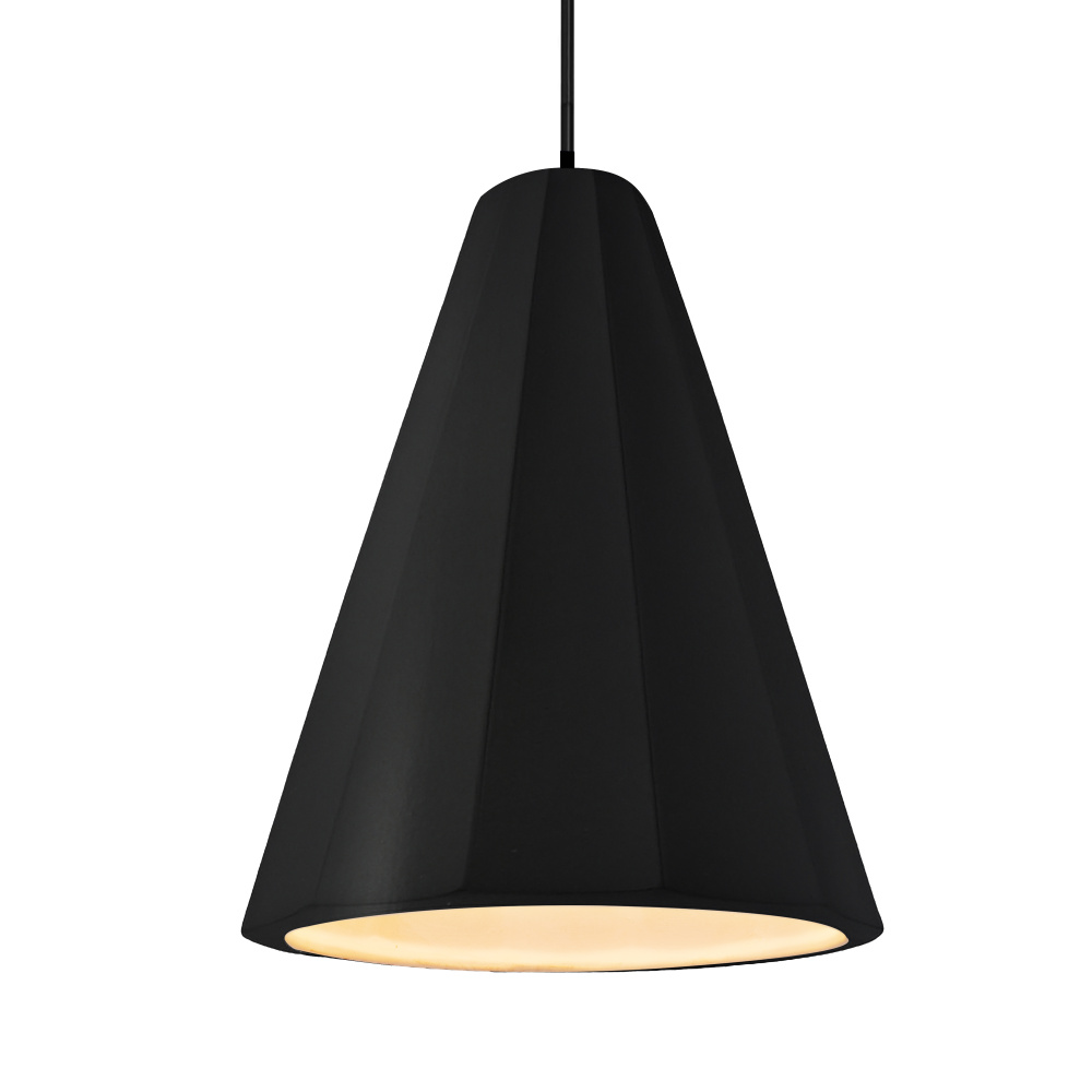 Tall Fluted LED 1-Light Pendant