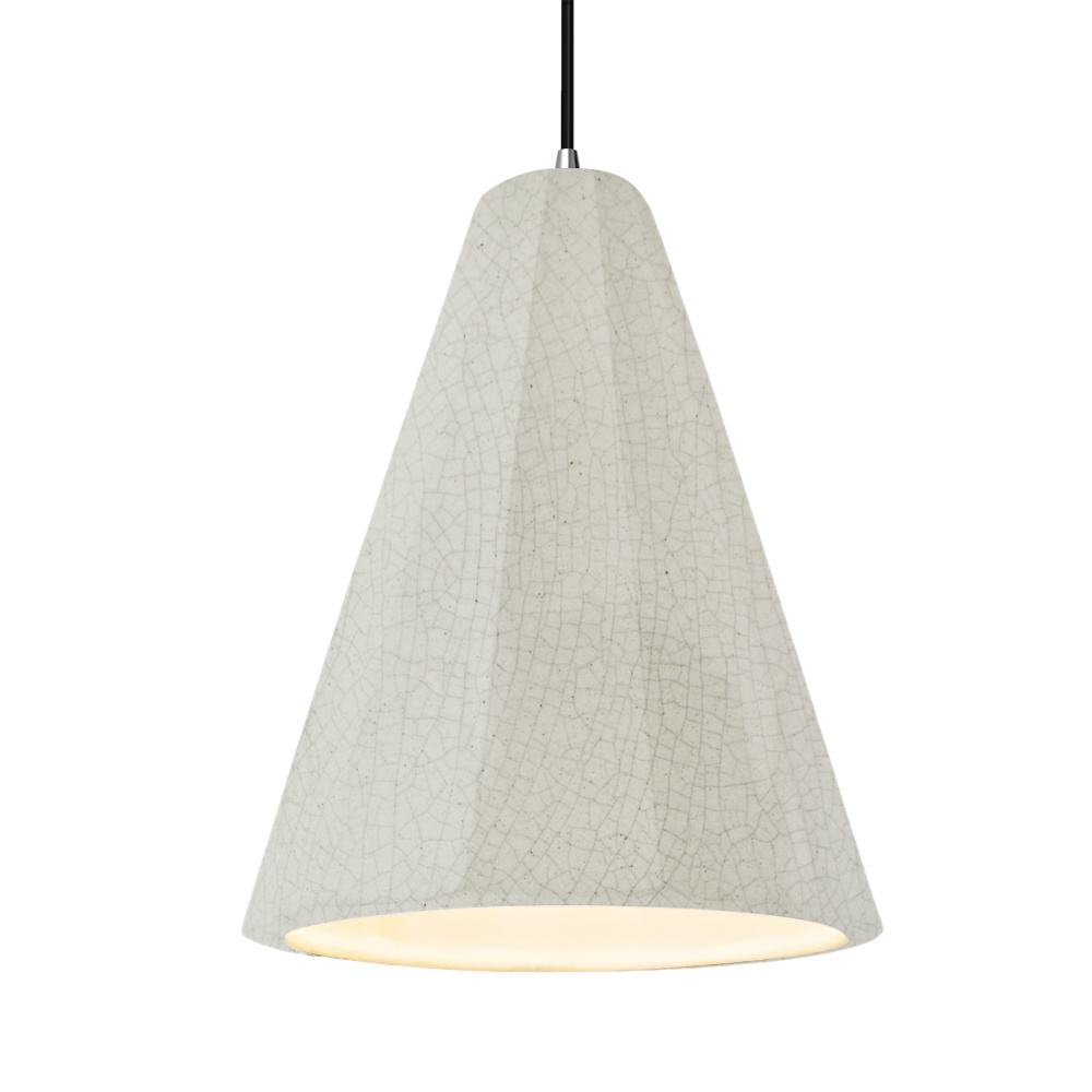 Tall Fluted LED 1-Light Pendant