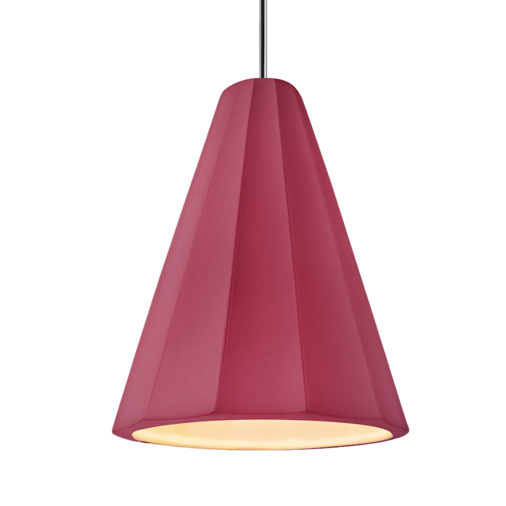 Tall Fluted LED 1-Light Pendant