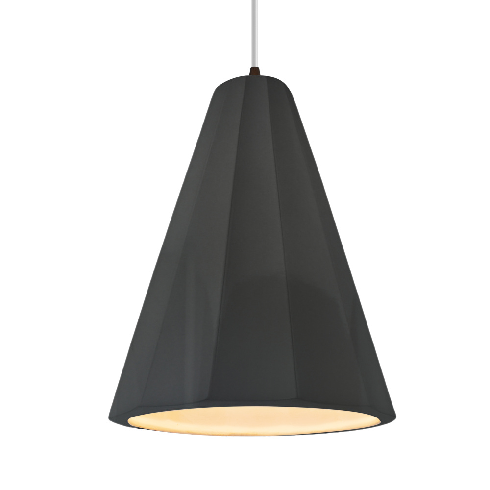Tall Fluted LED 1-Light Pendant