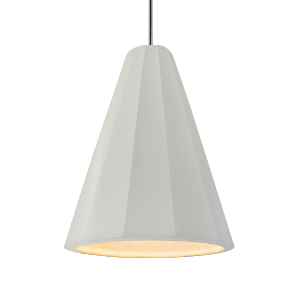 Tall Fluted LED 1-Light Pendant