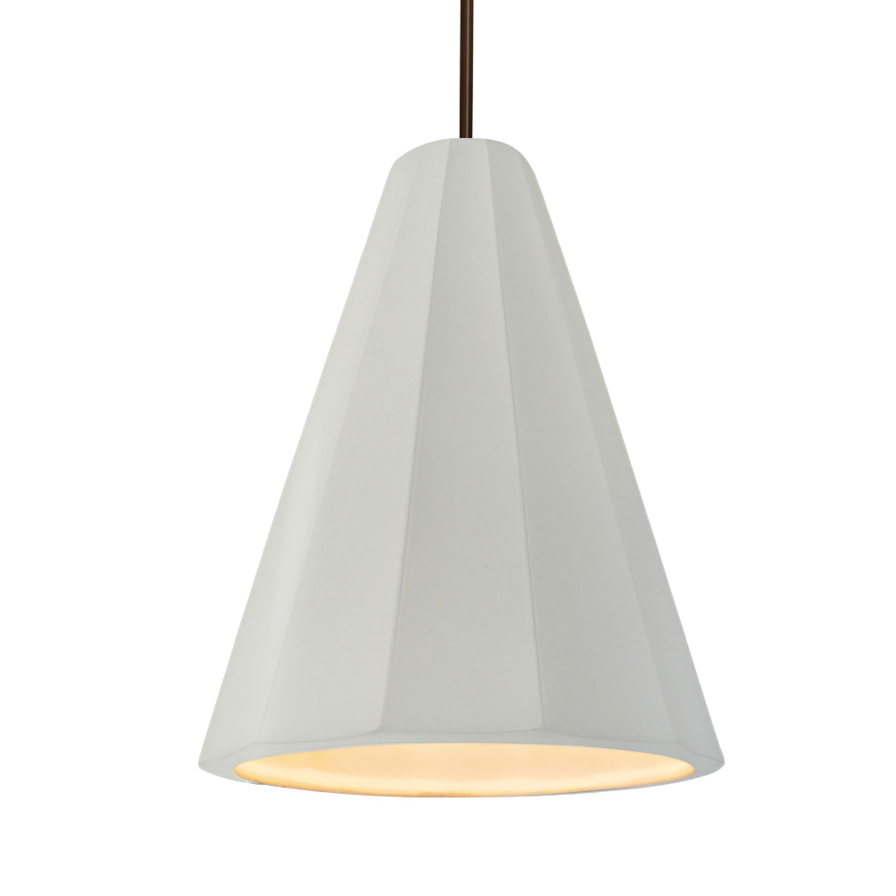 Tall Fluted LED 1-Light Pendant