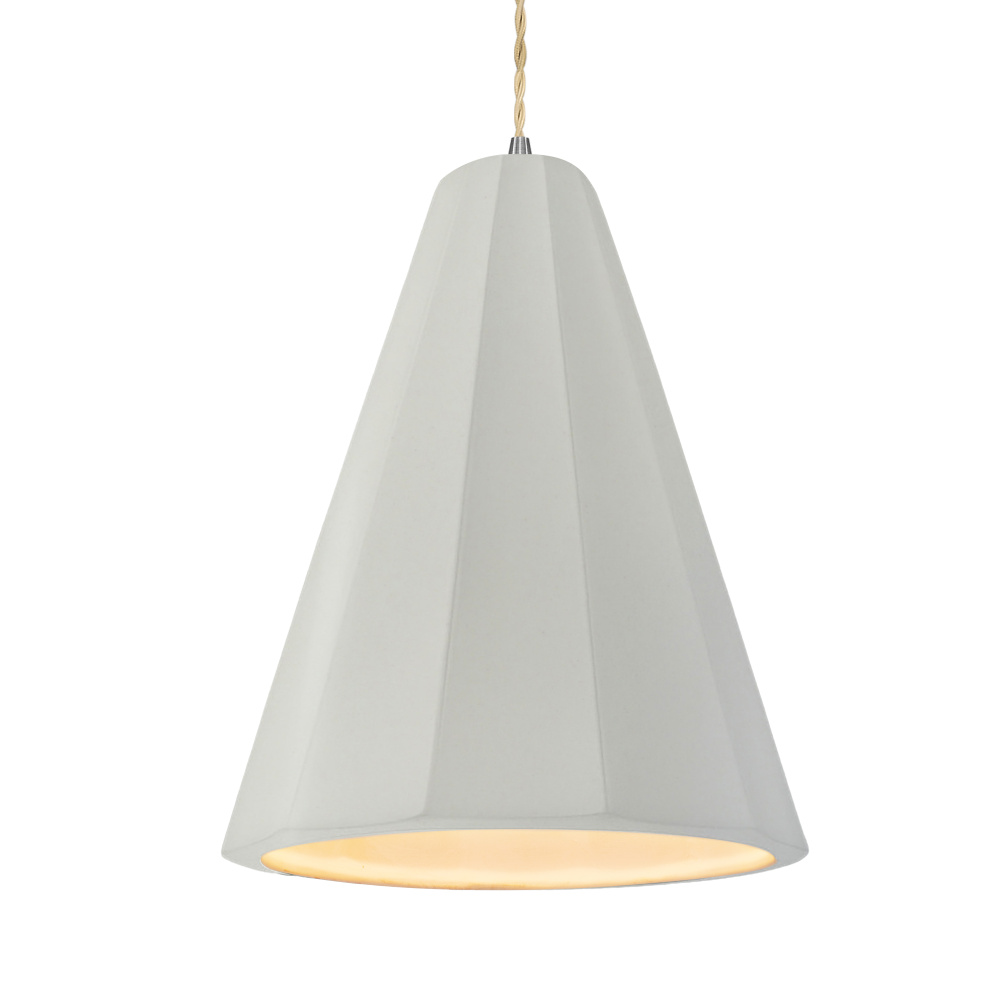 Tall Fluted LED 1-Light Pendant