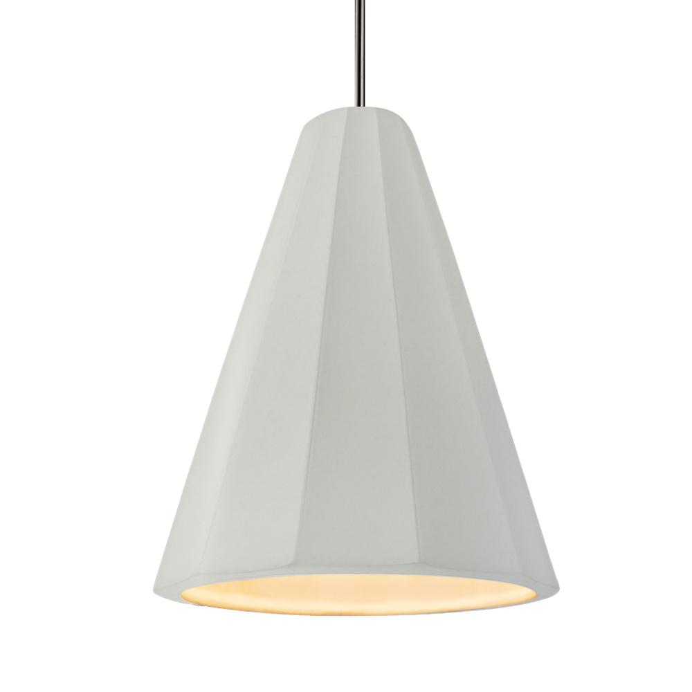 Tall Fluted LED 1-Light Pendant