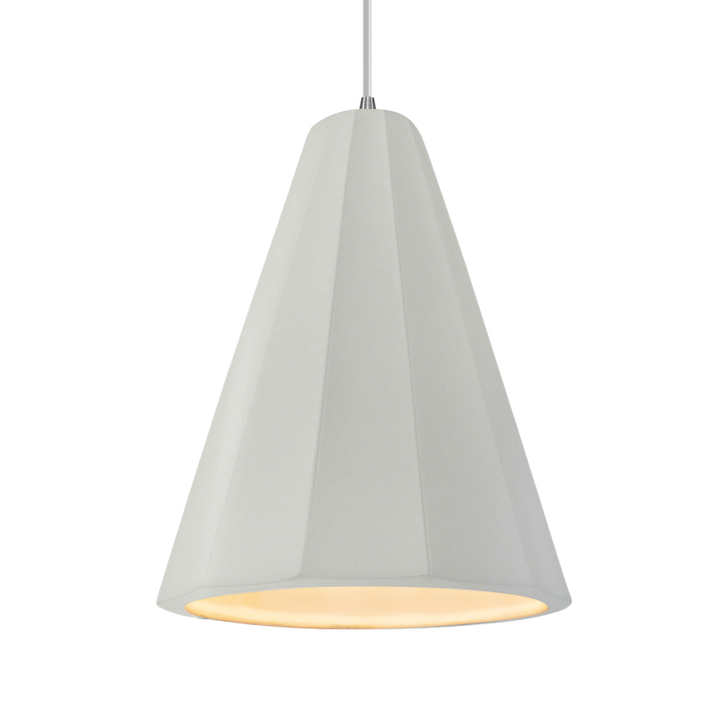 Tall Fluted LED 1-Light Pendant