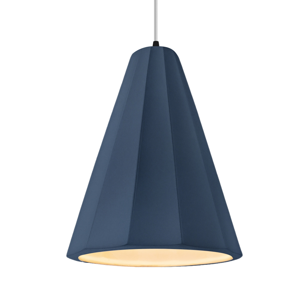 Tall Fluted LED 1-Light Pendant