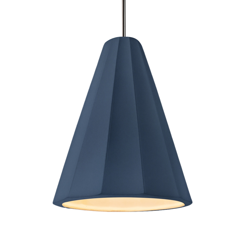 Tall Fluted LED 1-Light Pendant