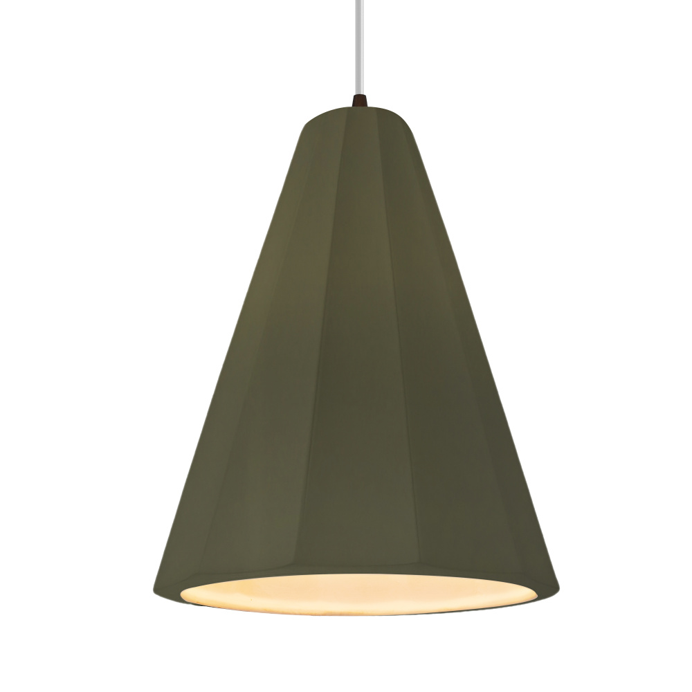 Tall Fluted LED 1-Light Pendant