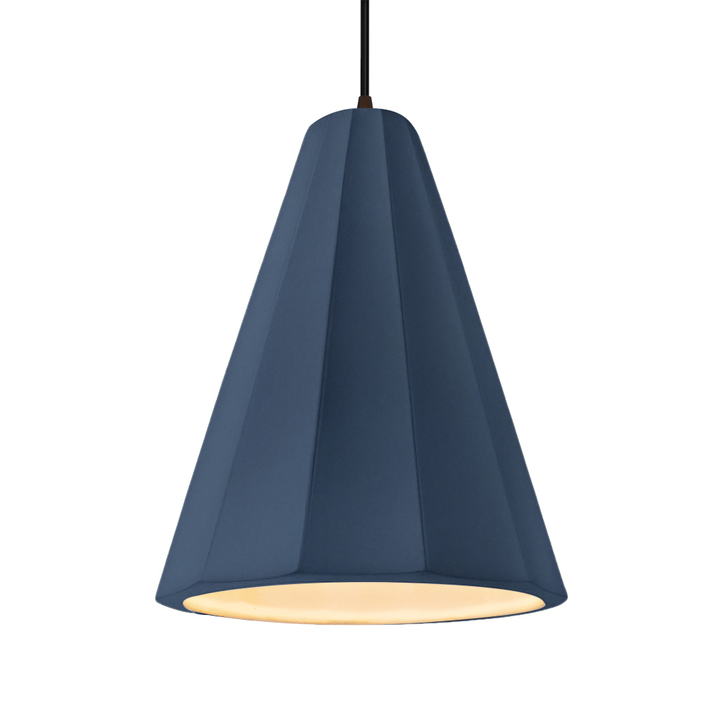Tall Fluted LED 1-Light Pendant