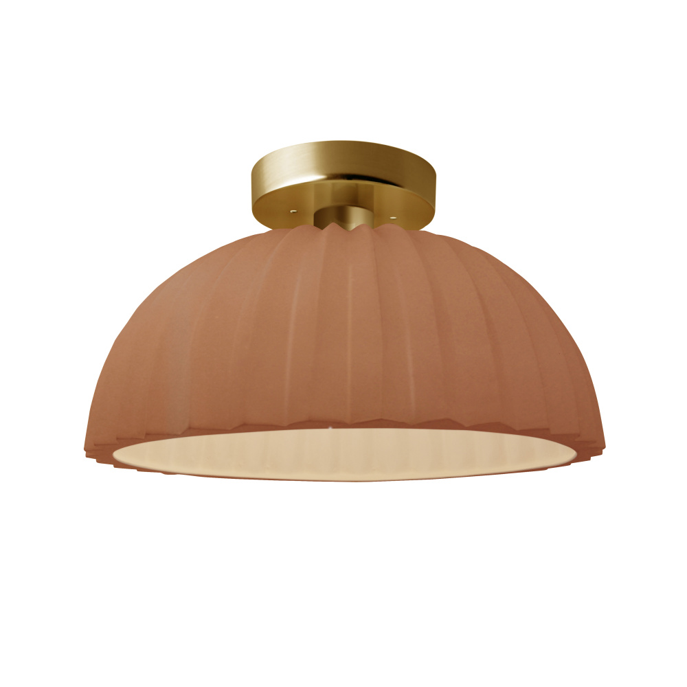 Pleated Dome LED Semi-Flush