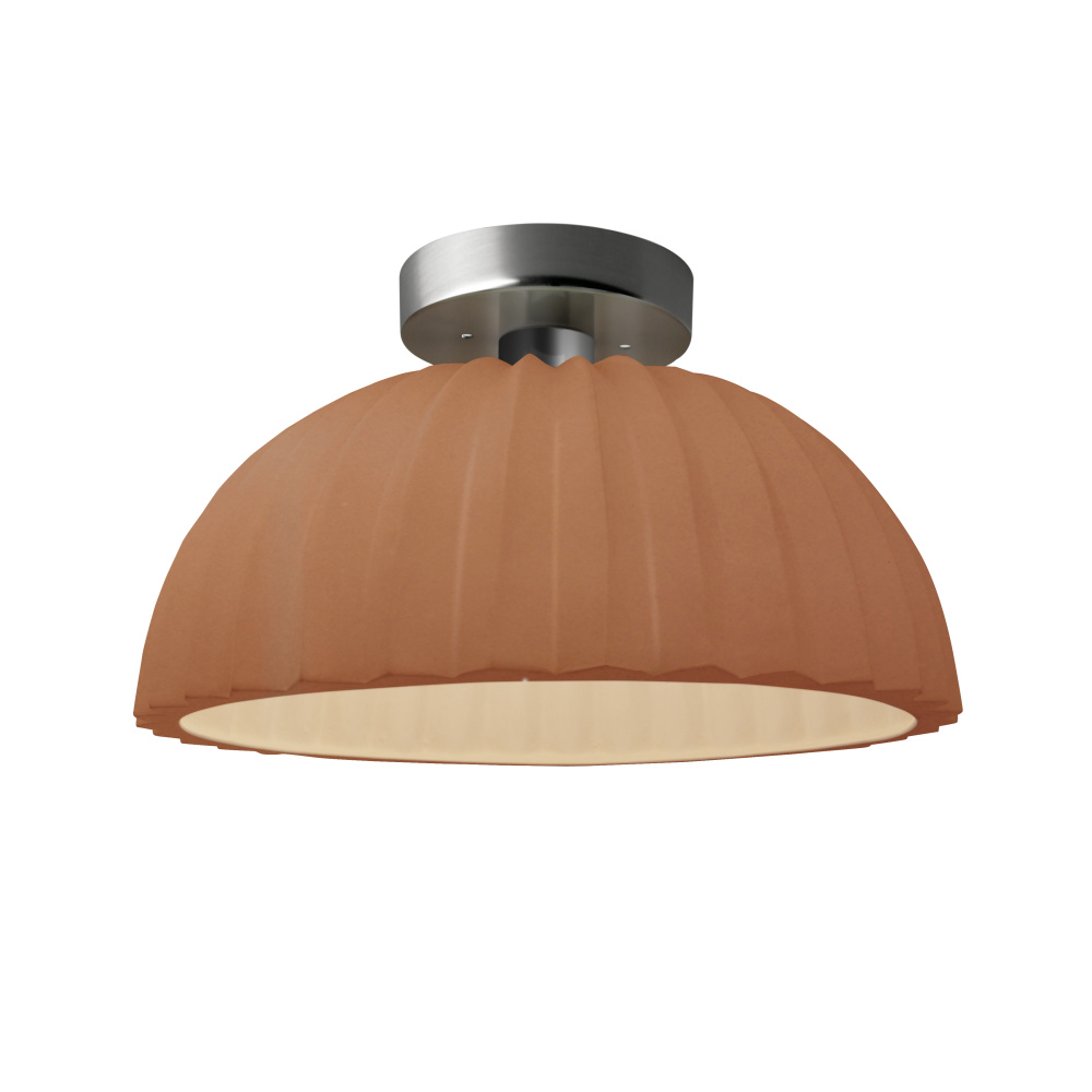 Pleated Dome Semi-Flush