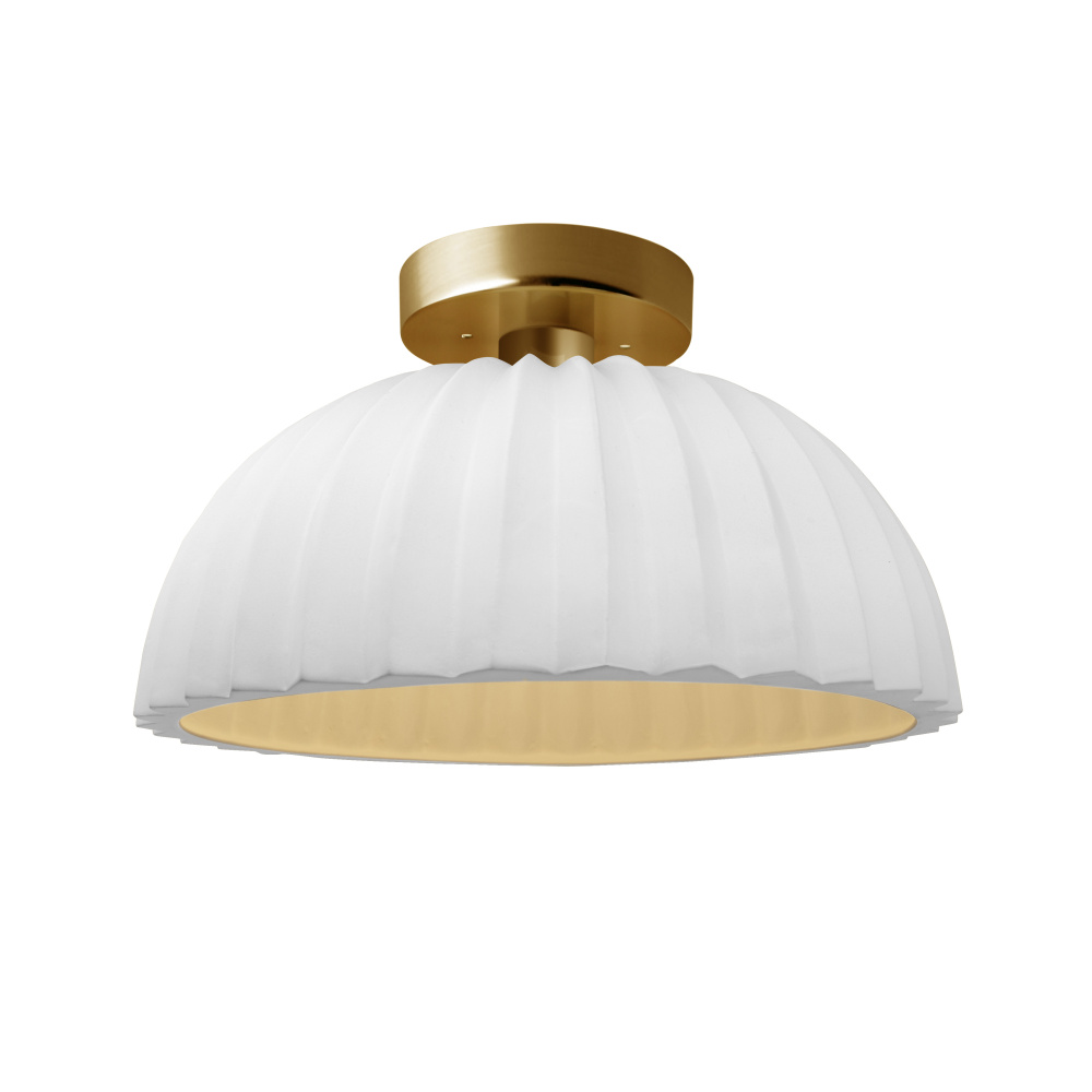 Pleated Dome LED Semi-Flush