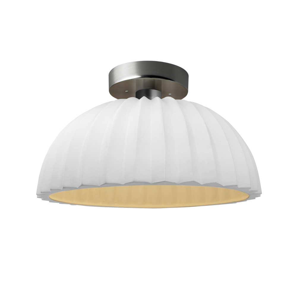 Pleated Dome Semi-Flush