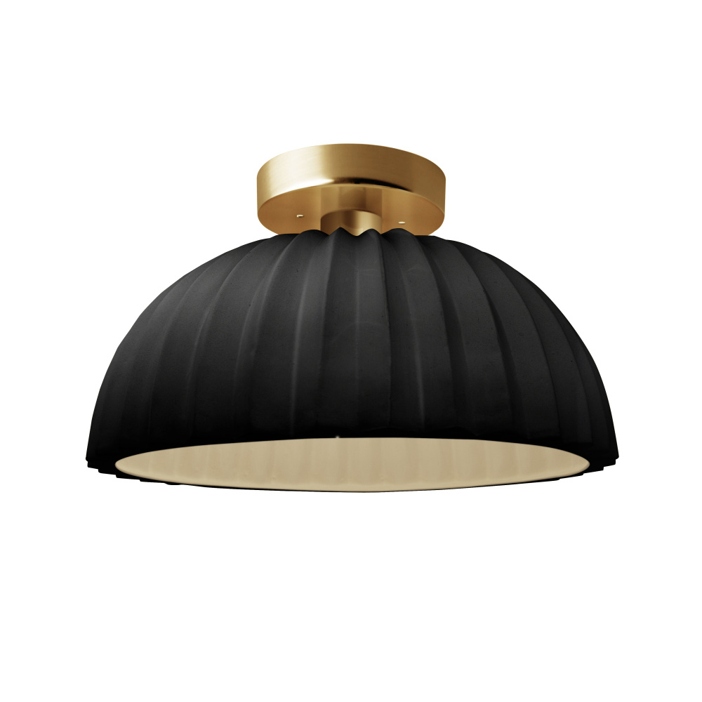 Pleated Dome Semi-Flush