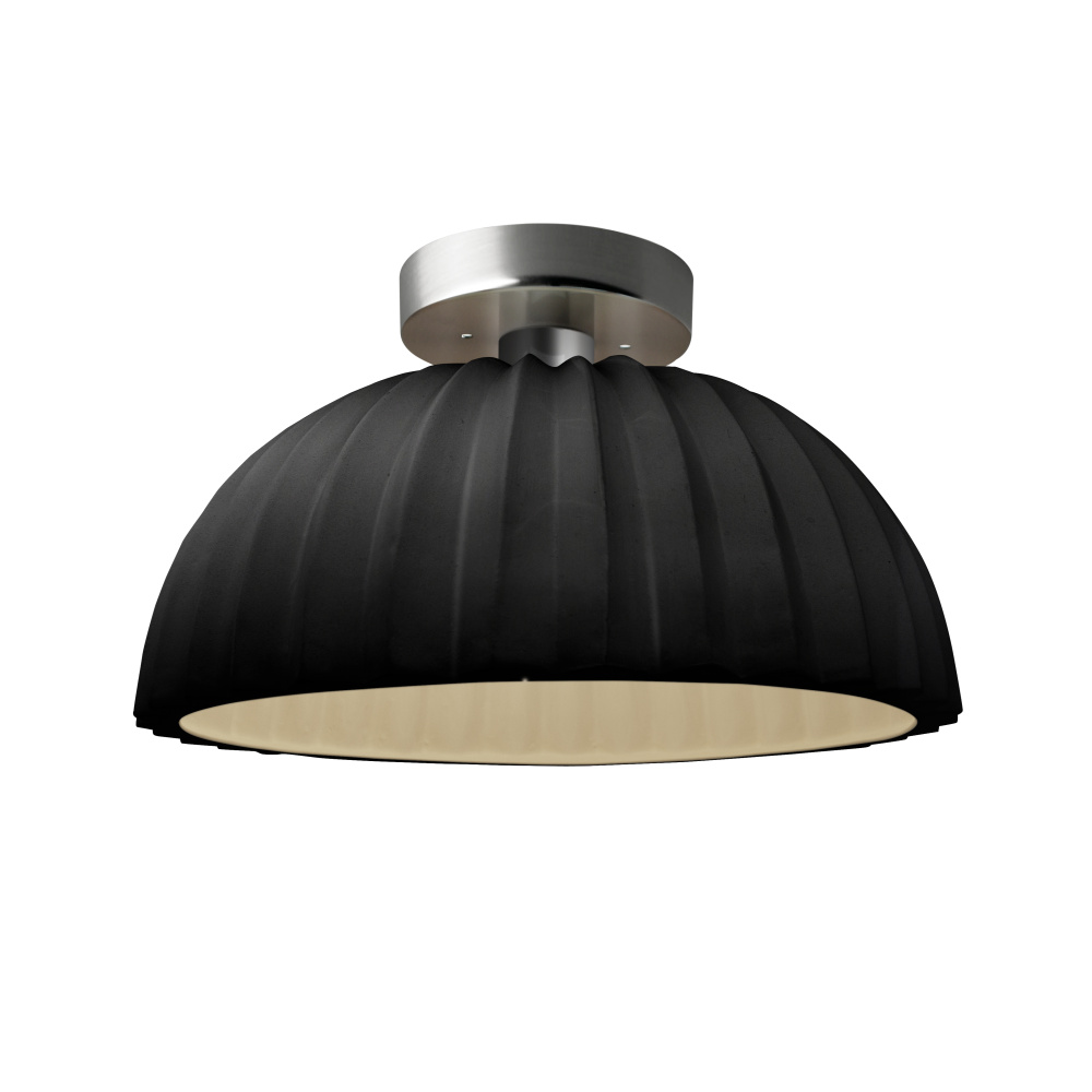 Pleated Dome Semi-Flush