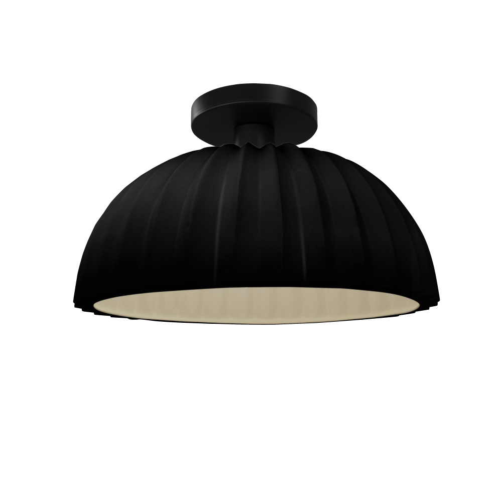 Pleated Dome LED Semi-Flush
