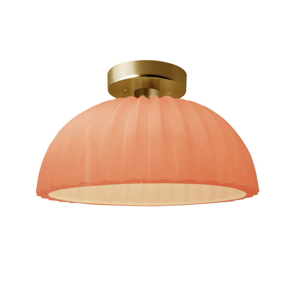 Pleated Dome LED Semi-Flush