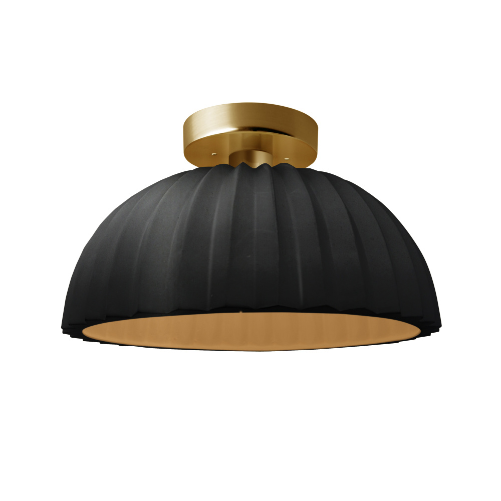Pleated Dome LED Semi-Flush