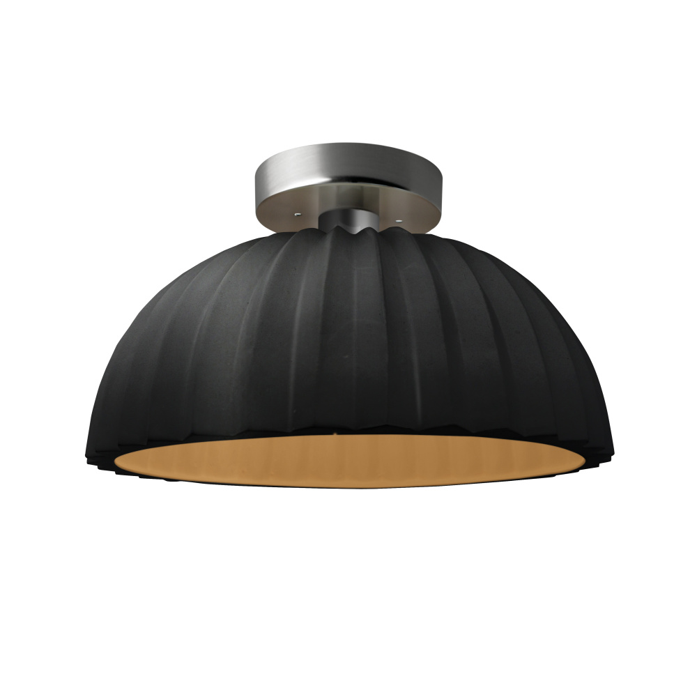 Pleated Dome Semi-Flush