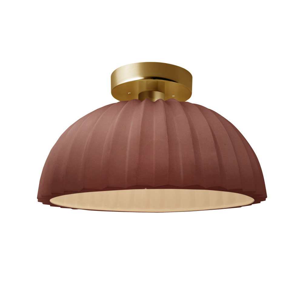 Pleated Dome Semi-Flush