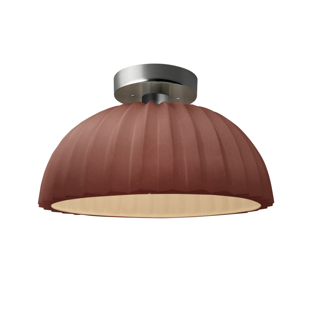 Pleated Dome Semi-Flush