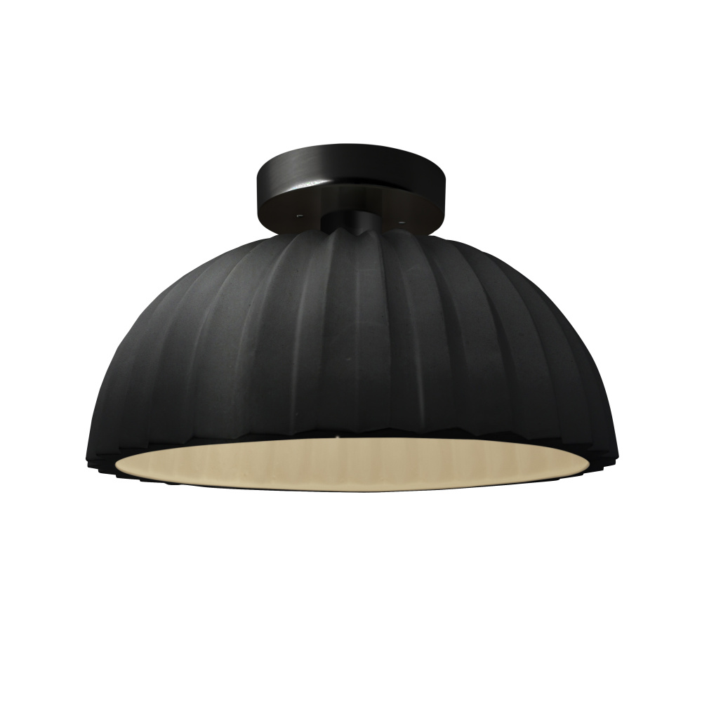 Pleated Dome LED Semi-Flush