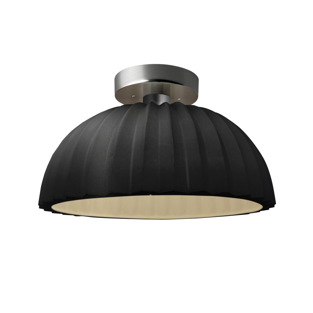 Pleated Dome Semi-Flush