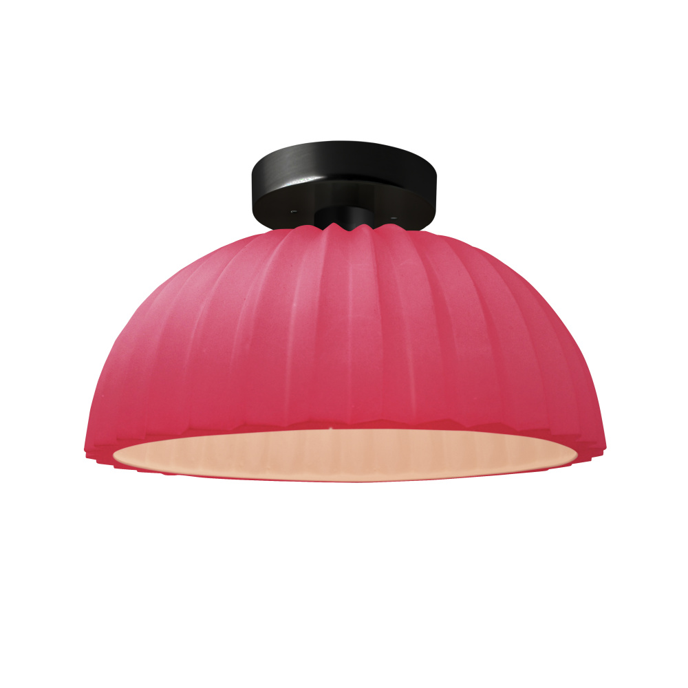 Pleated Dome LED Semi-Flush