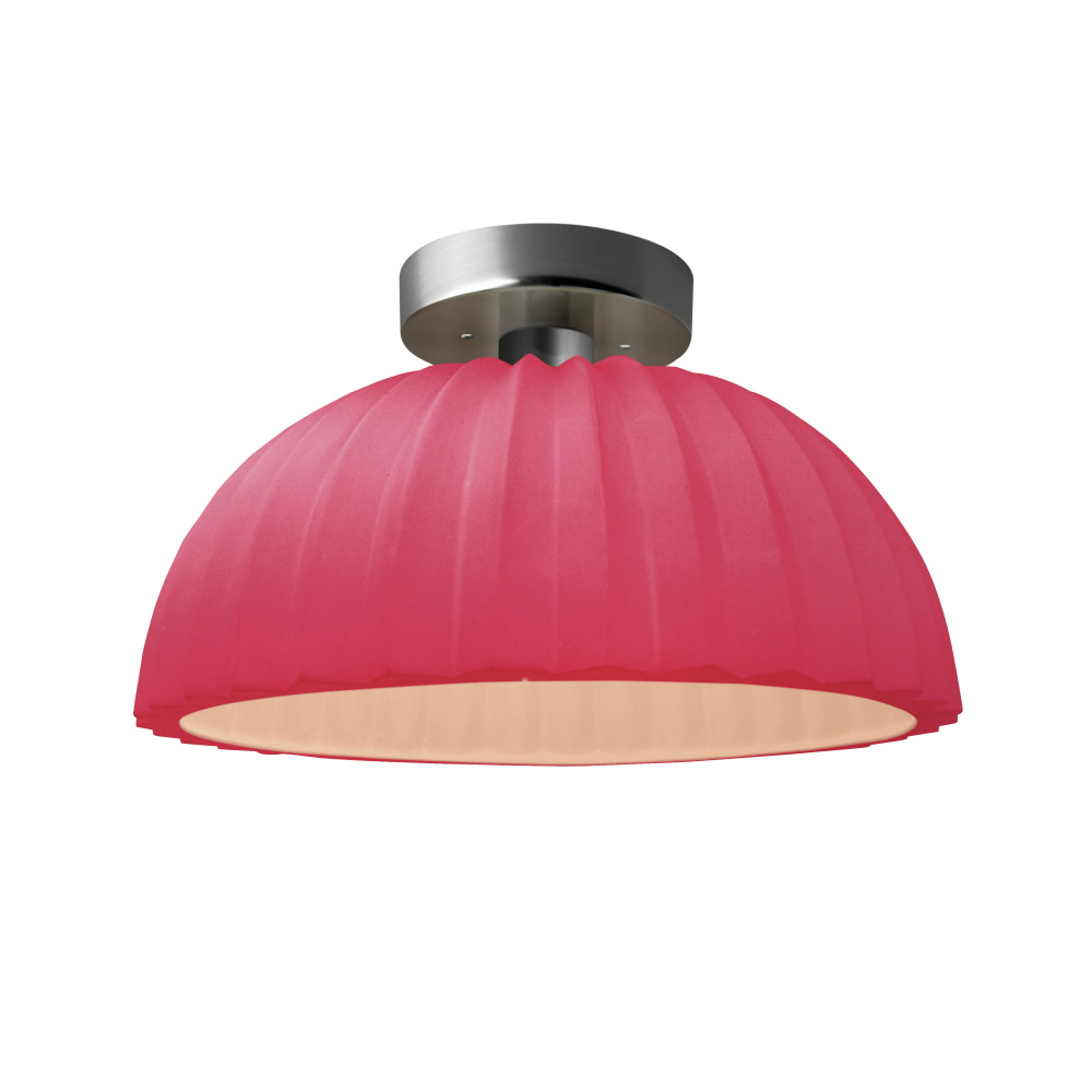 Pleated Dome LED Semi-Flush