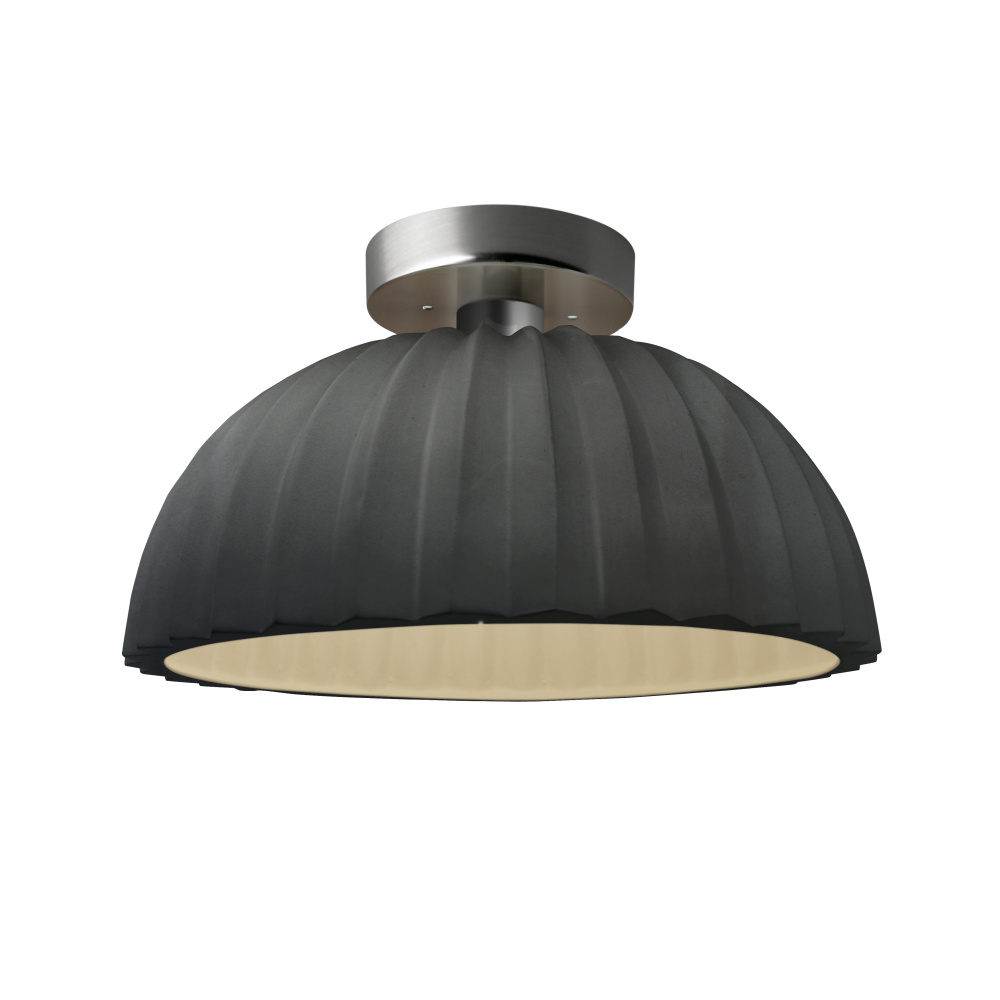 Pleated Dome Semi-Flush