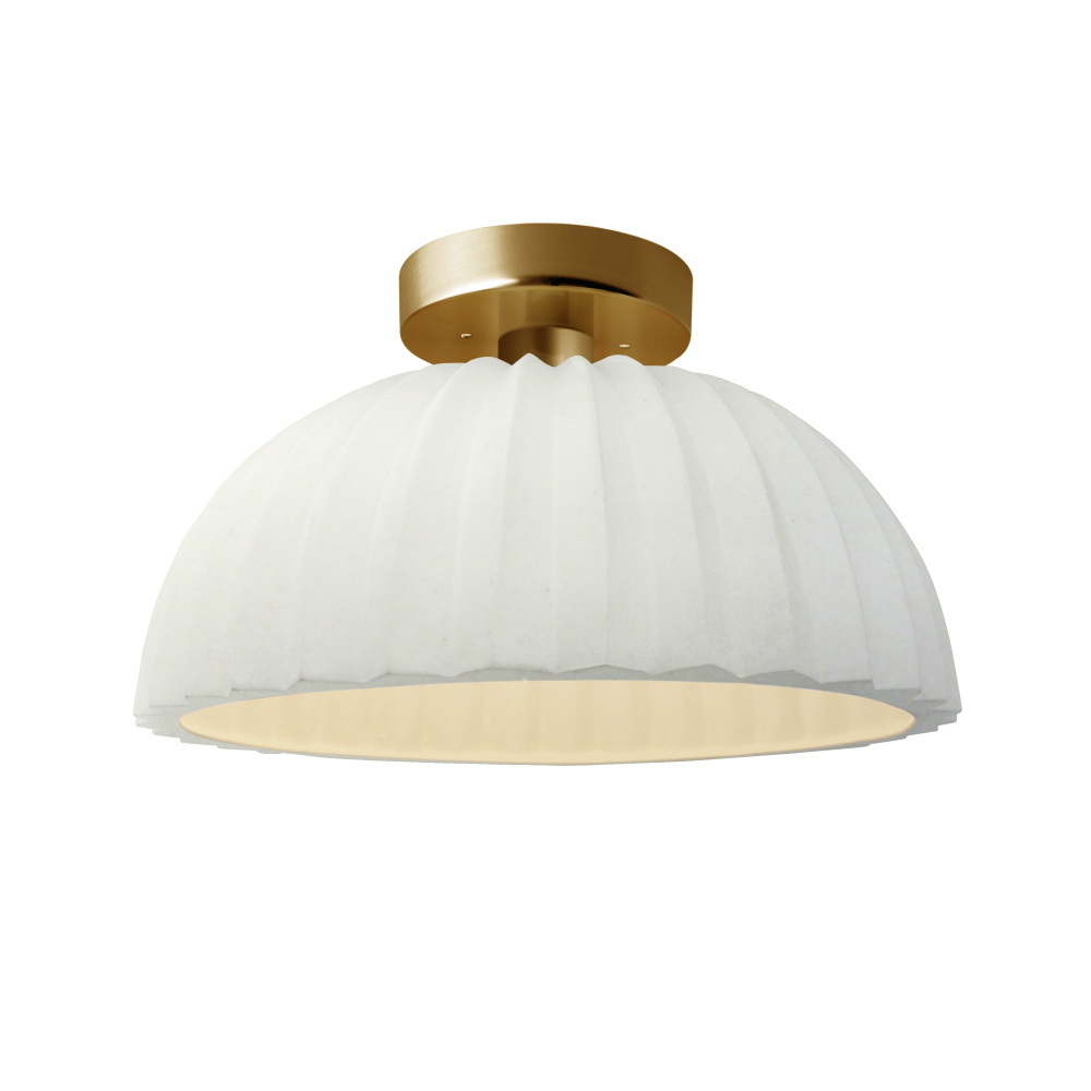 Pleated Dome Semi-Flush