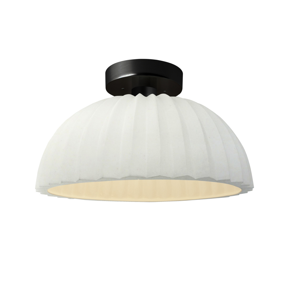 Pleated Dome LED Semi-Flush