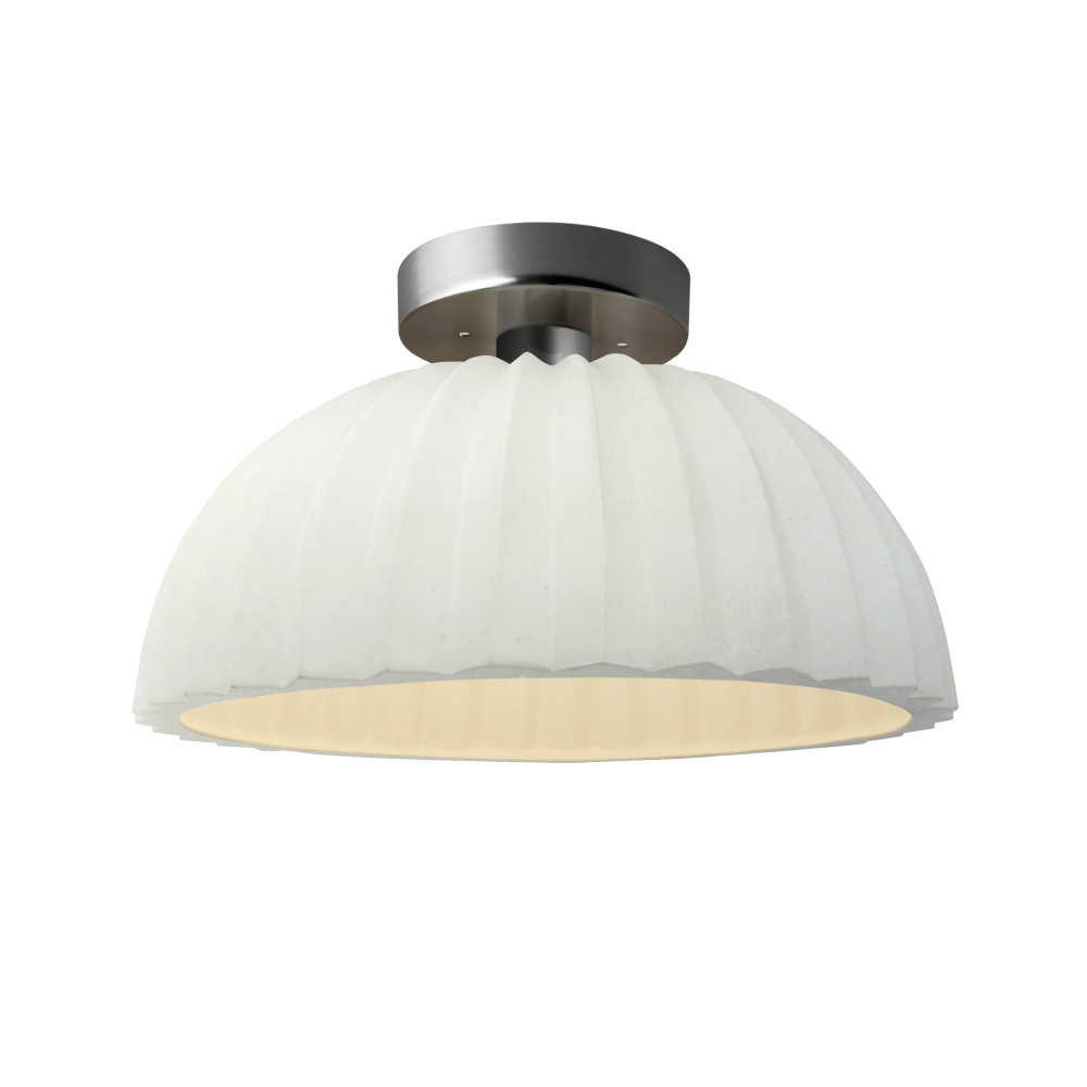 Pleated Dome Semi-Flush