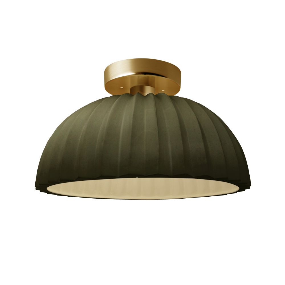 Pleated Dome LED Semi-Flush