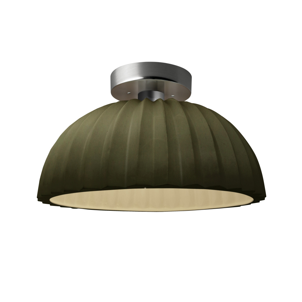 Pleated Dome Semi-Flush