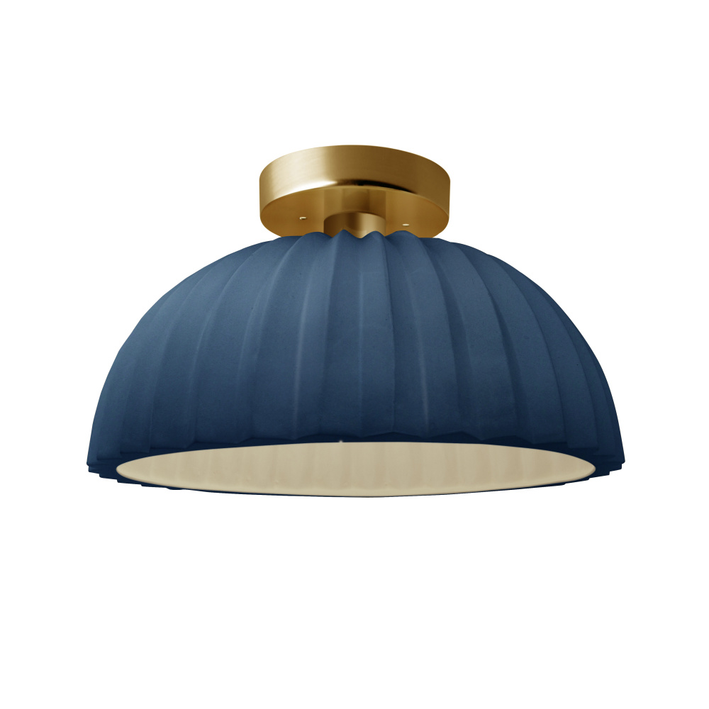 Pleated Dome LED Semi-Flush