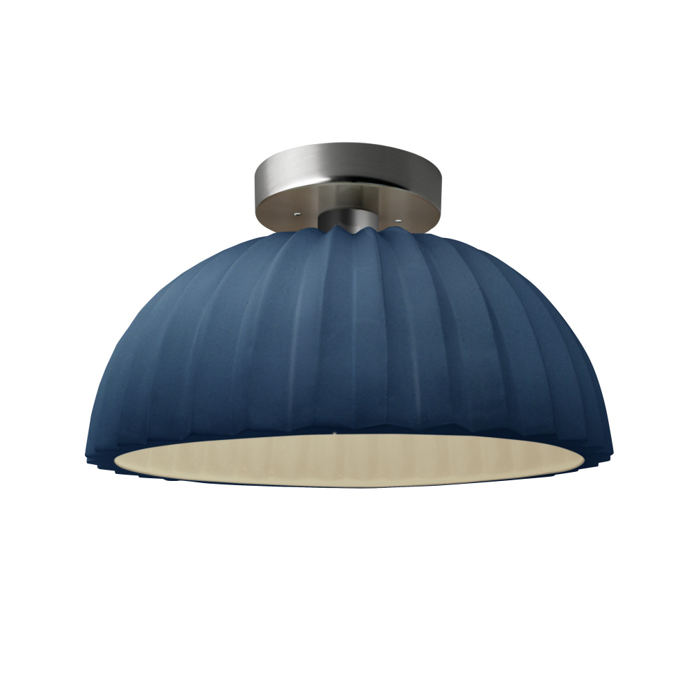 Pleated Dome LED Semi-Flush
