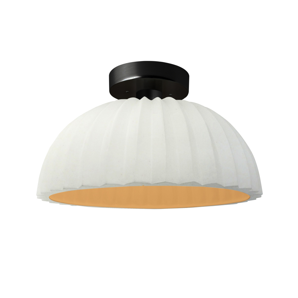 Pleated Dome LED Semi-Flush
