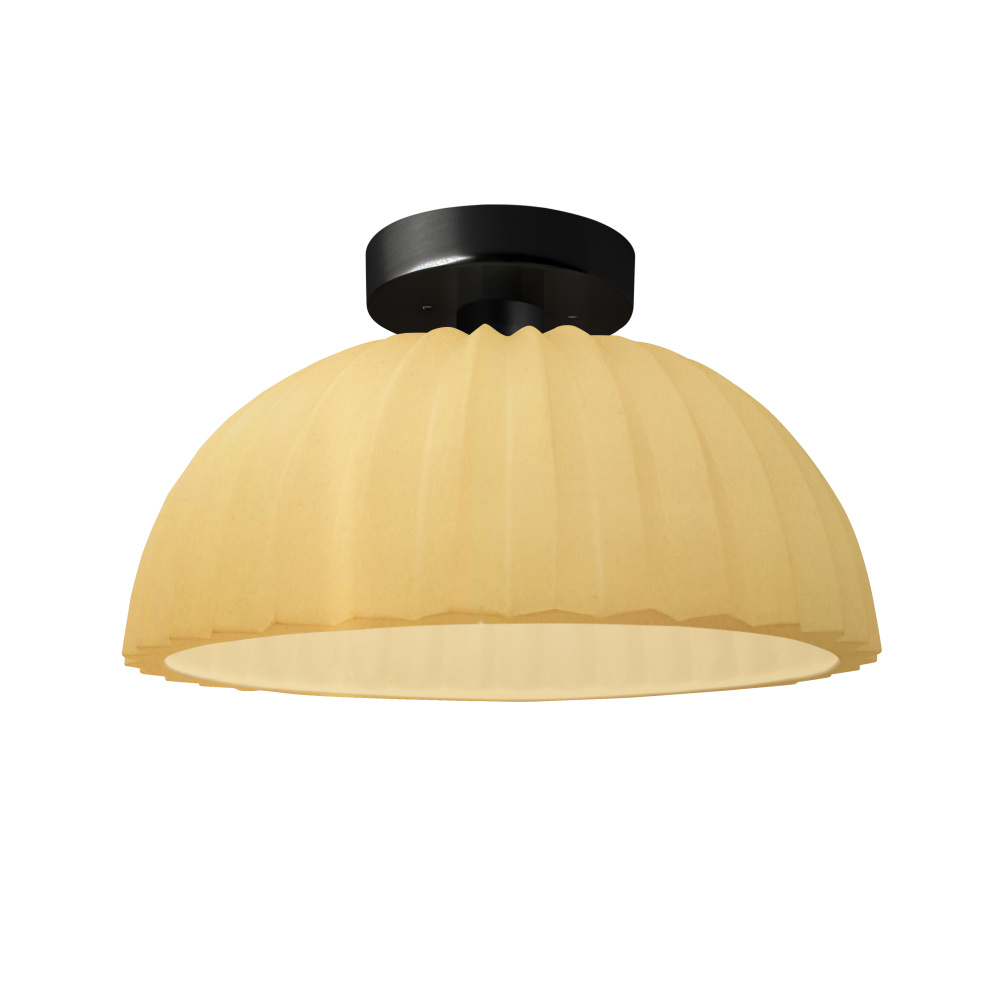 Pleated Dome LED Semi-Flush