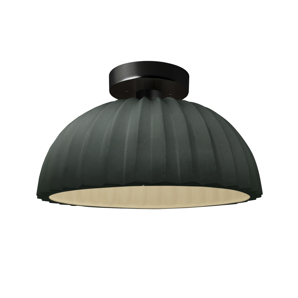 Pleated Dome Semi-Flush