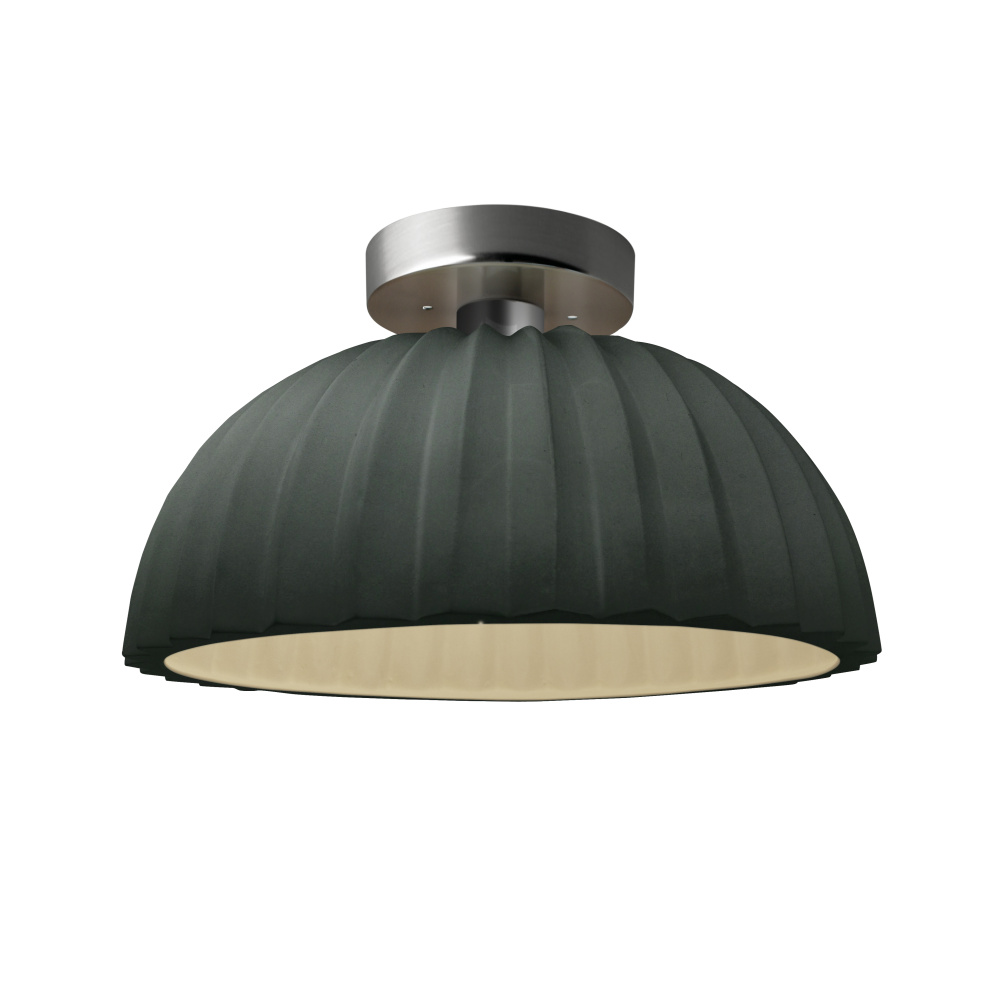 Pleated Dome Semi-Flush